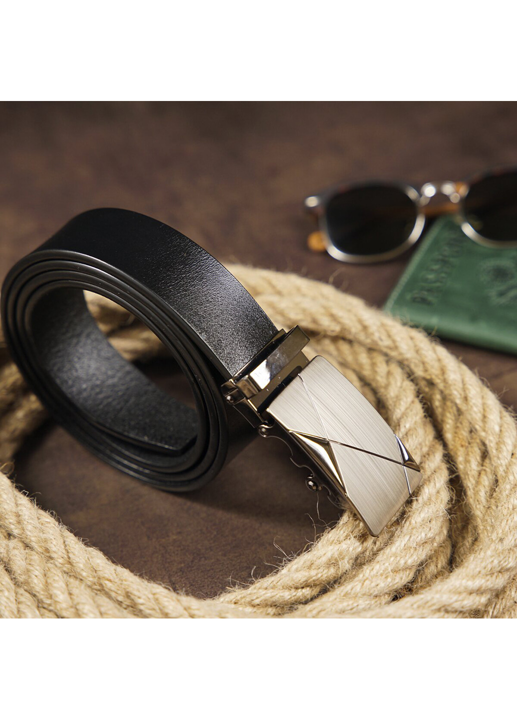 Мужской кожаный ремень 115х3,3 см Vintage (229460134)