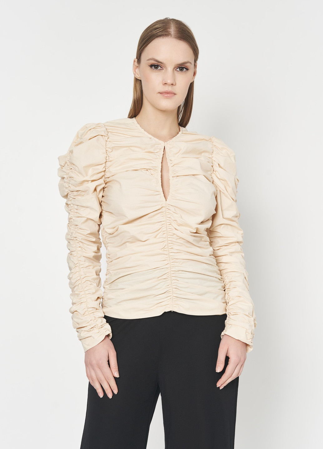 Светло-бежевая блуза Zara