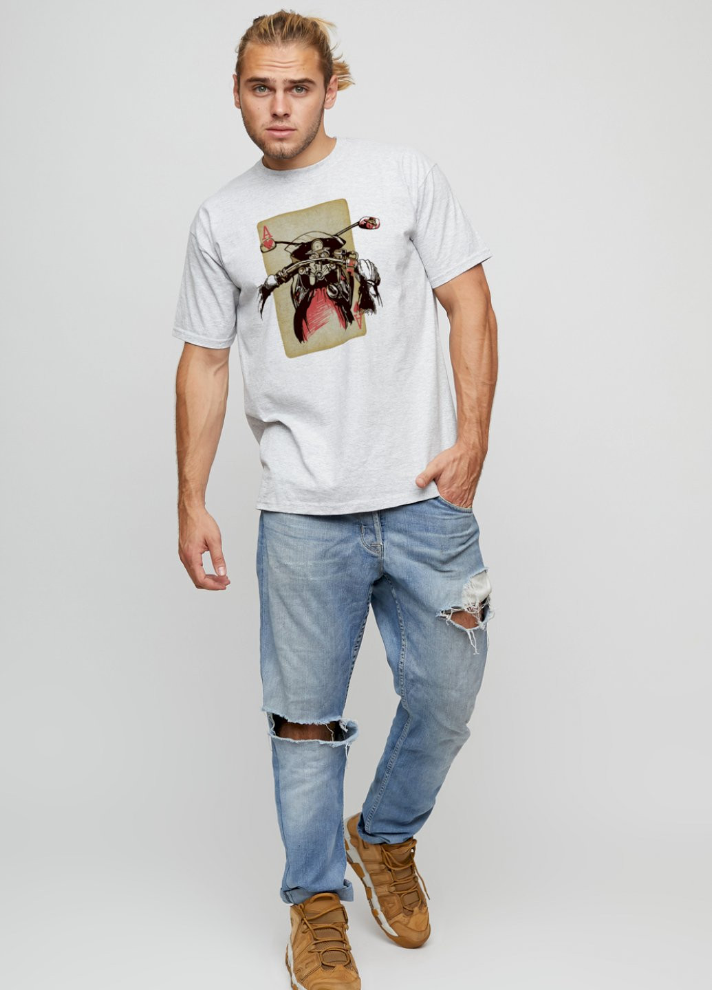 Сіра футболка чоловіча basic YAPPI