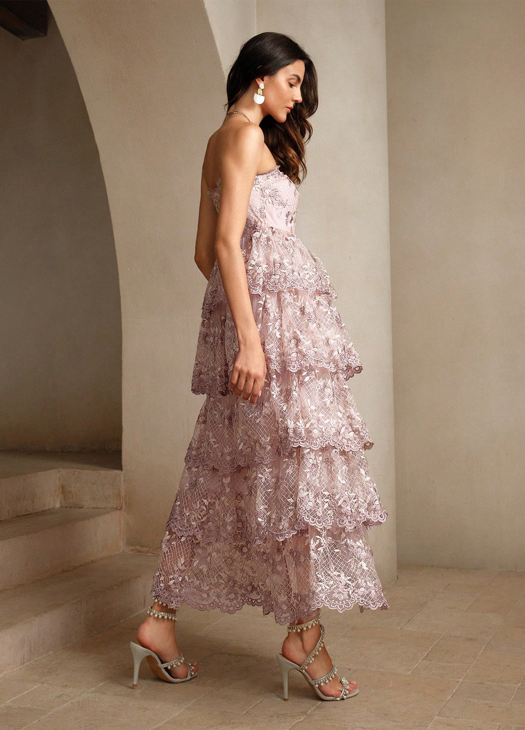 Рожева коктейльна сукня SHEIN однотонна