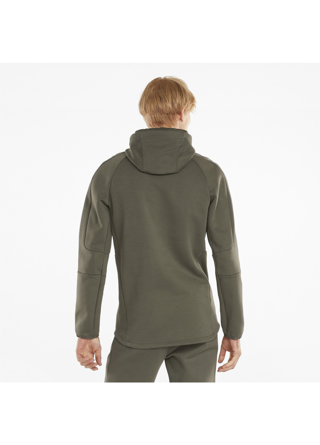 Зелена демісезонна толстовка evostripe men's hoodie Puma
