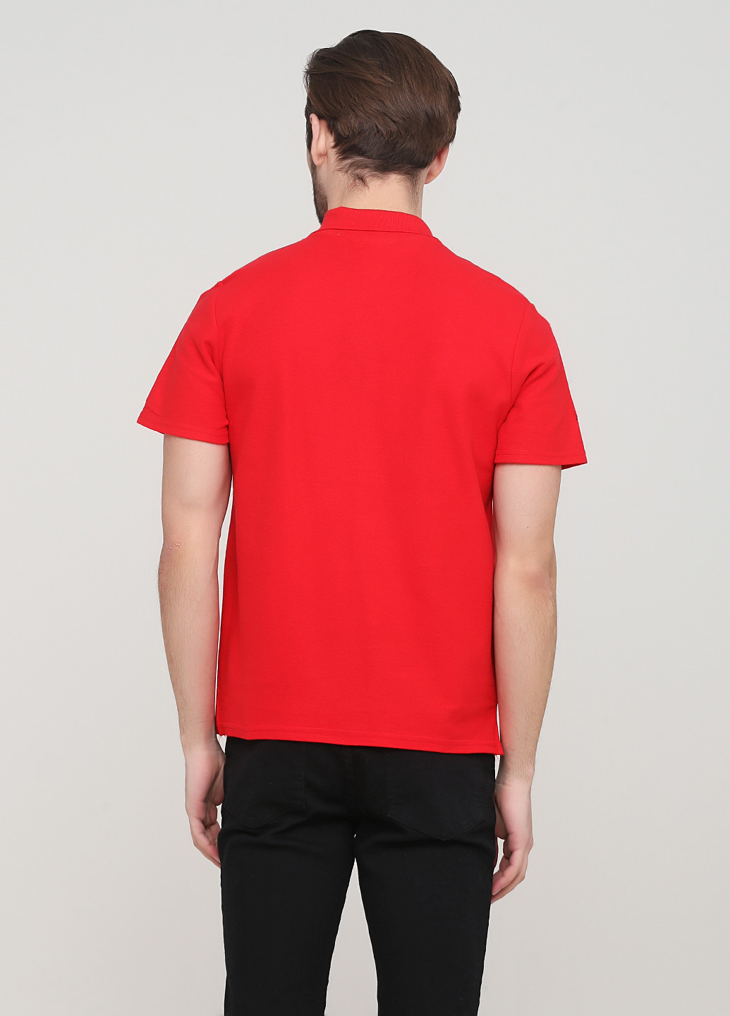 Красная футболка-поло для мужчин Anvil однотонная