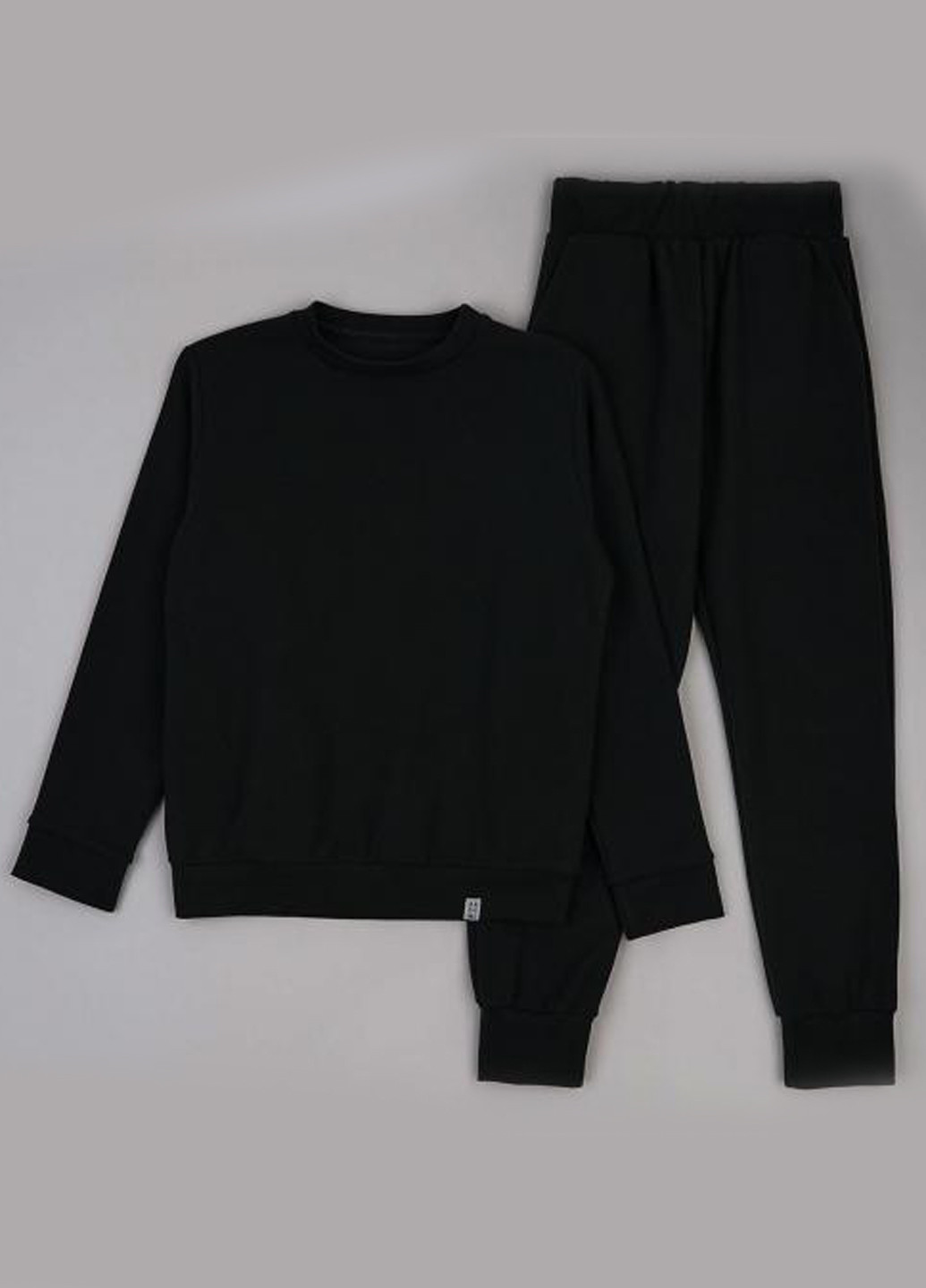 Чорний демісезонний костюм (світшот, штани) брючний ArDoMi