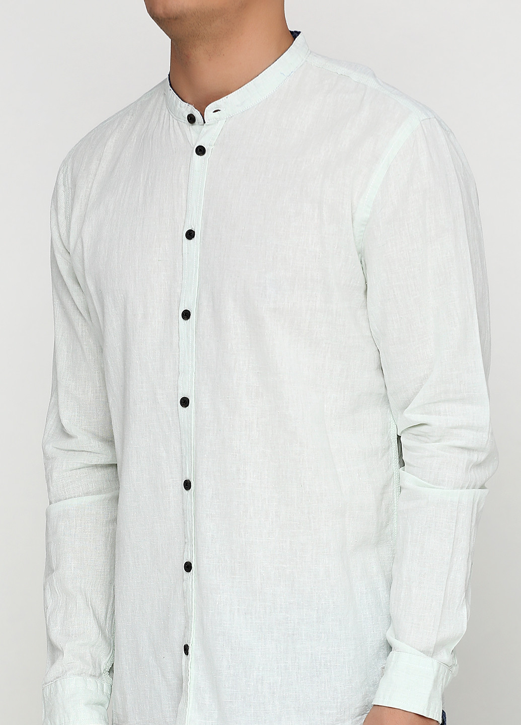 Салатовая кэжуал рубашка однотонная Blend с длинным рукавом