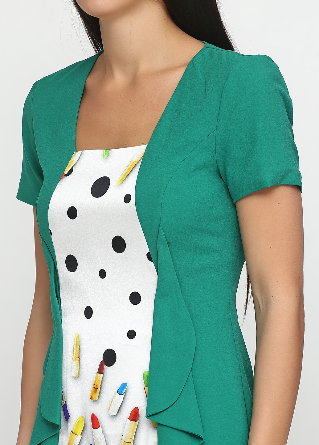 Зеленое кэжуал платье Sassofono