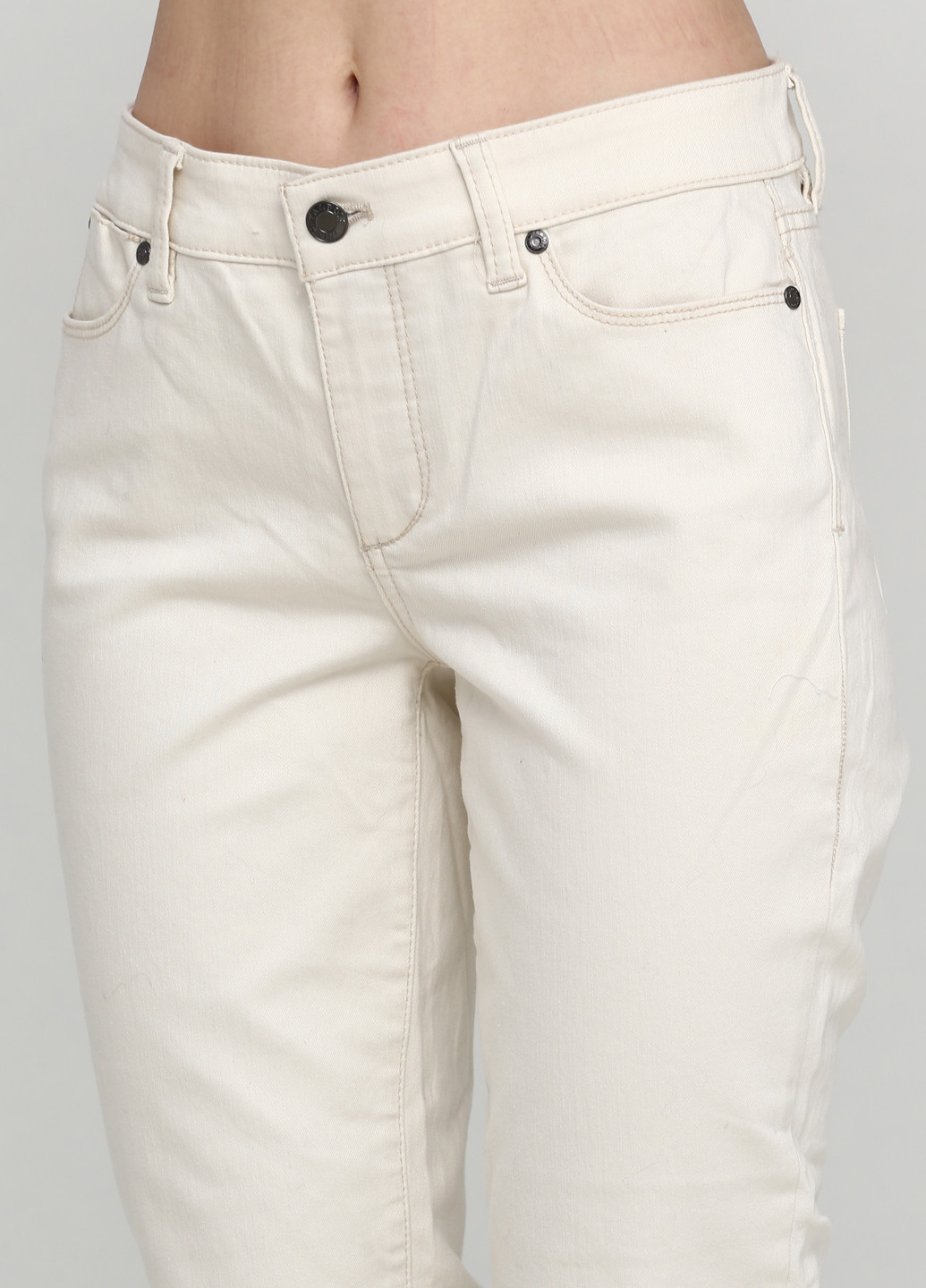 Молочные джинсовые демисезонные зауженные брюки Talbots