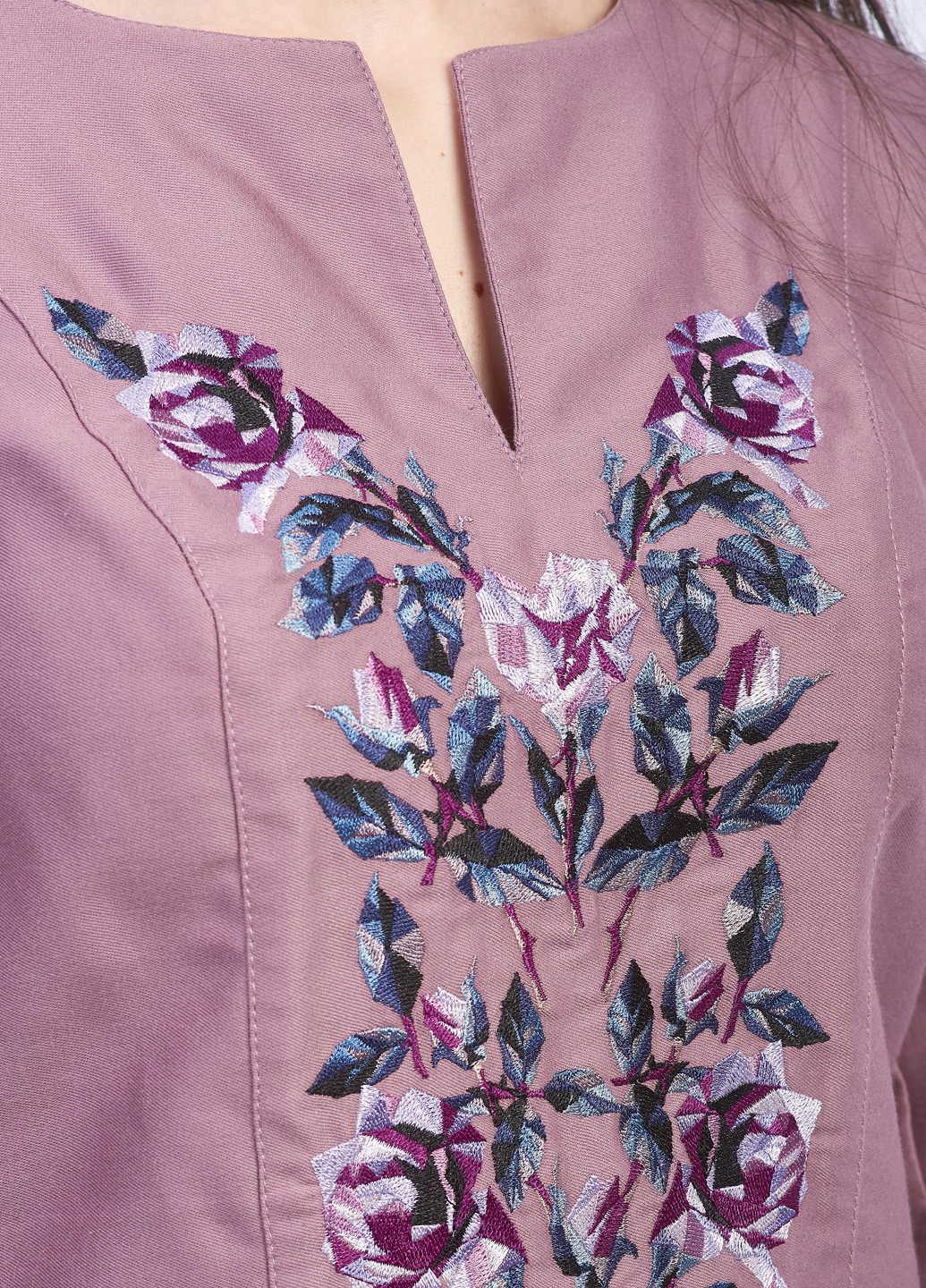 Сиреневое кэжуал платье короткое Edelvika с цветочным принтом