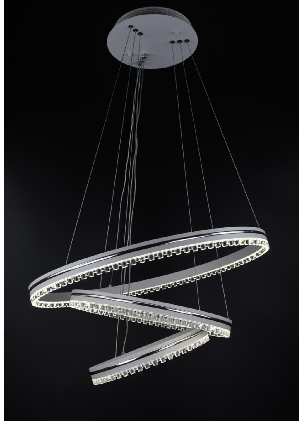 Люстра стельова LED з пультом A55060/3P-wh-ch Білий 50х60х60 см. Sunnysky (253630546)
