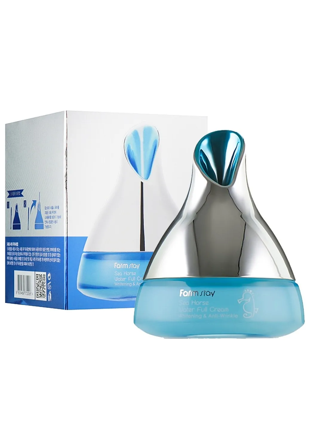 FarmStay Антивіковий крем з екстрактом морського коника Sea Horse Water Full Cream Whitening Anti-Wrinkle 50 мл — Крем, Південна Корея (254953411)