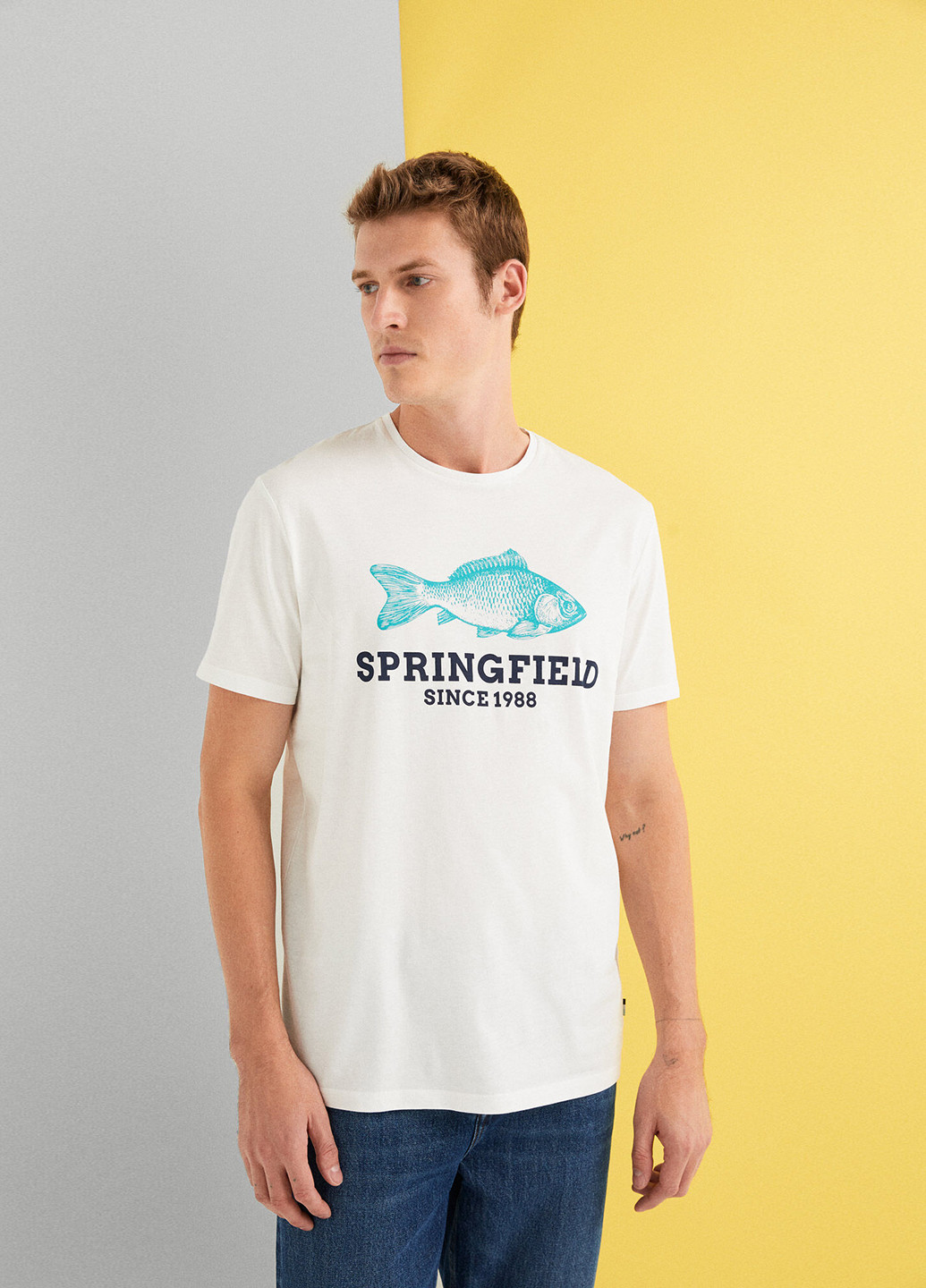 Белая футболка Springfield