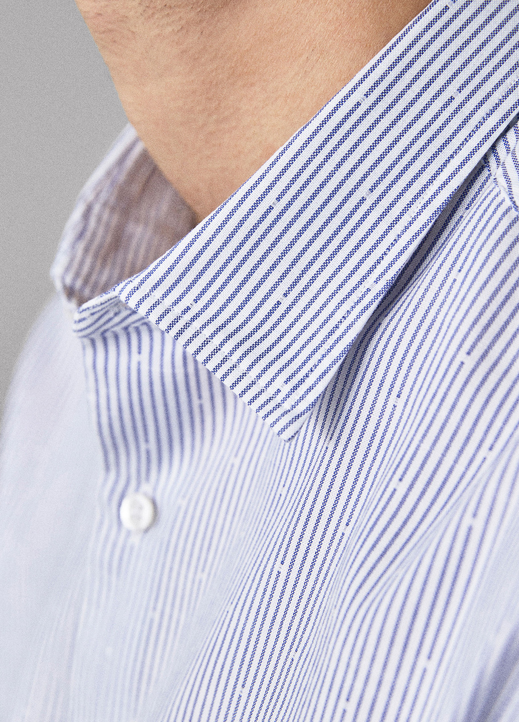 Сиреневая кэжуал рубашка в клетку Massimo Dutti с длинным рукавом