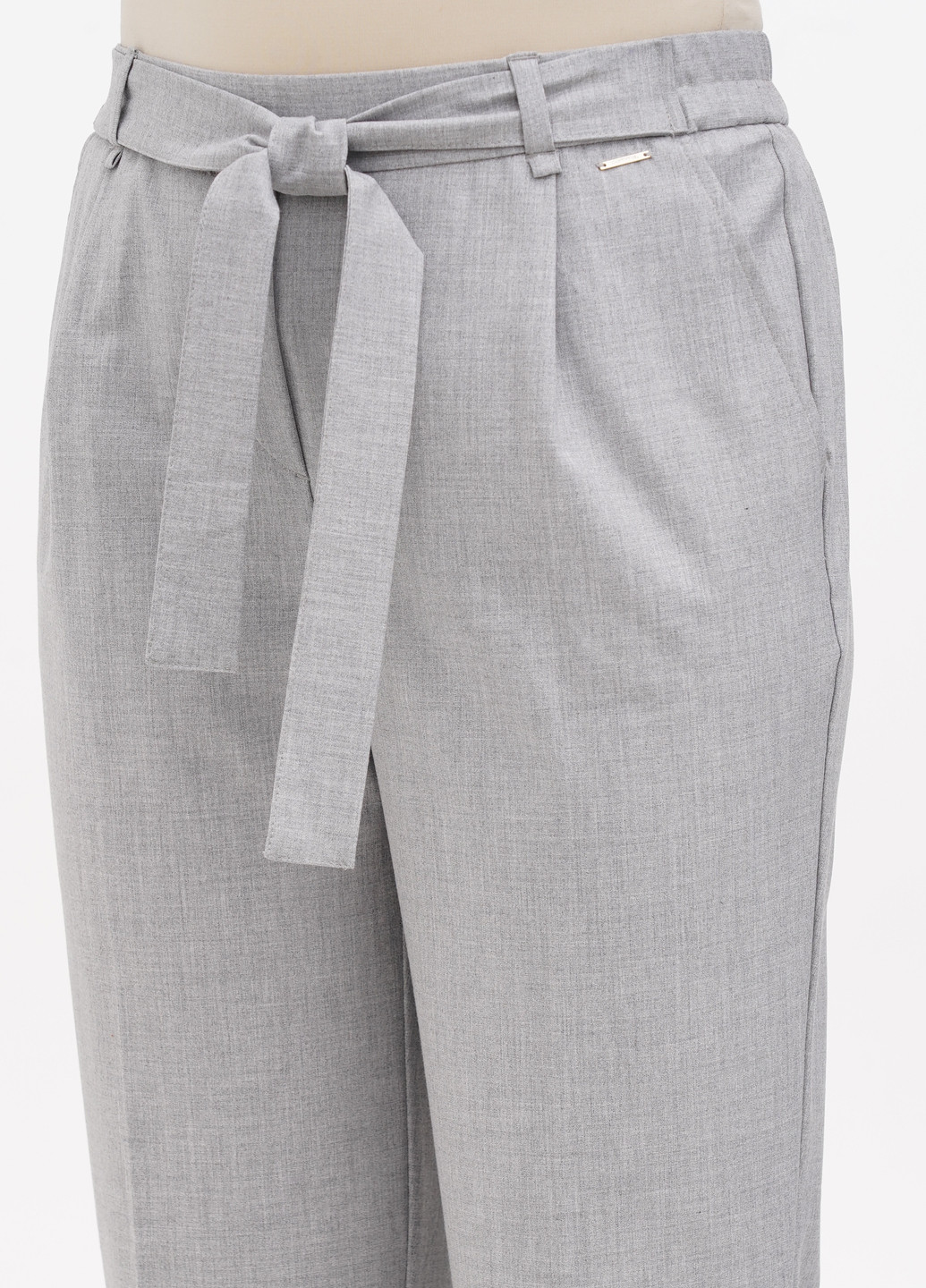 Серые кэжуал, классические демисезонные прямые брюки Comma