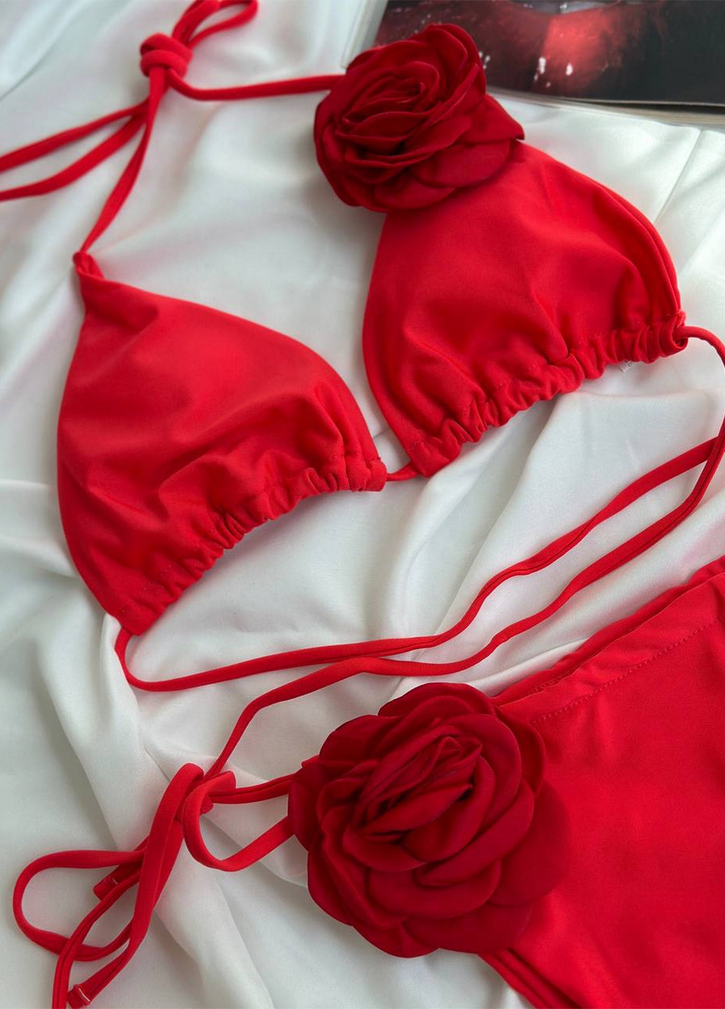 Червоний літній роздільний купальник (ліф, трусики) бікіні, роздільний NOVA VEGA