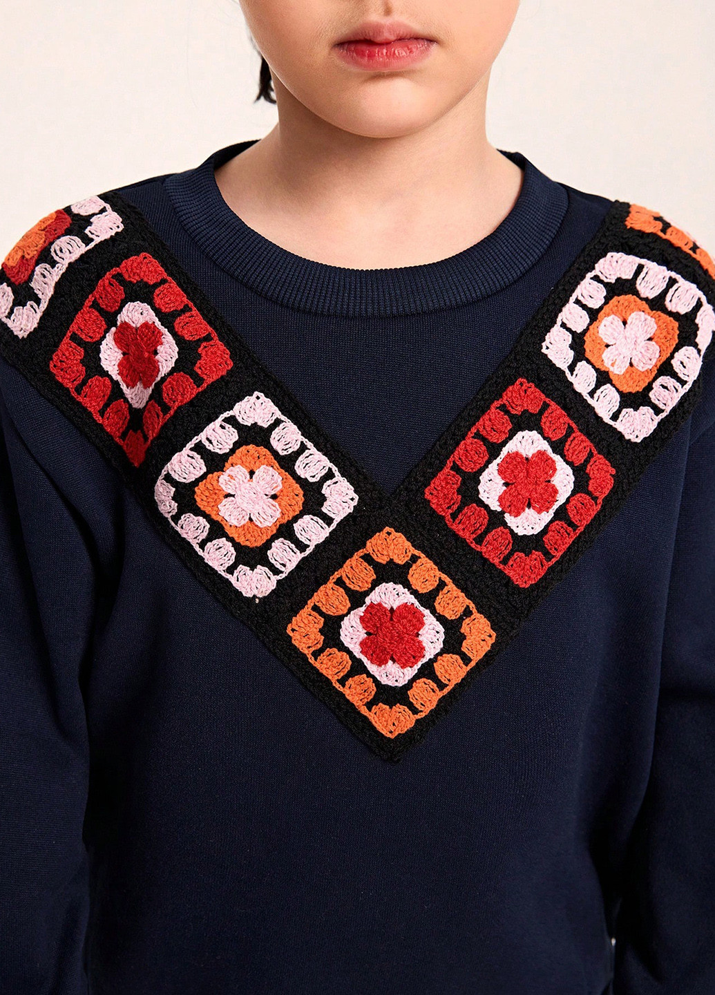 Темно-синий демисезонный костюм (свитшот, брюки) брючный SHEIN