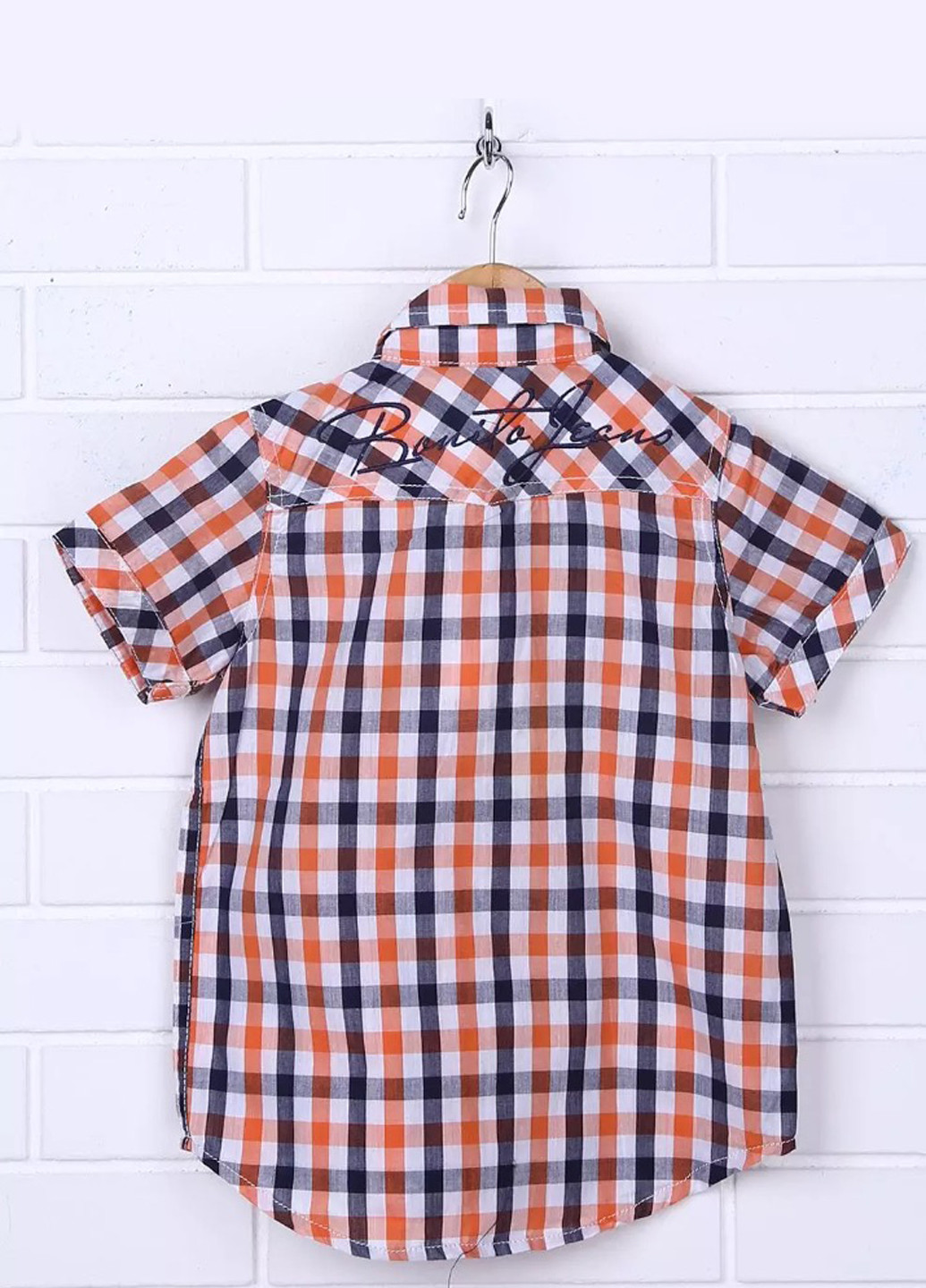 Оранжевая кэжуал рубашка в клетку Bonito