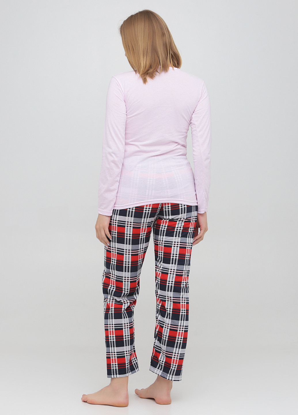 Рожева всесезон піжама (лонгслів, штани) лонгслив + брюки Carla Mara