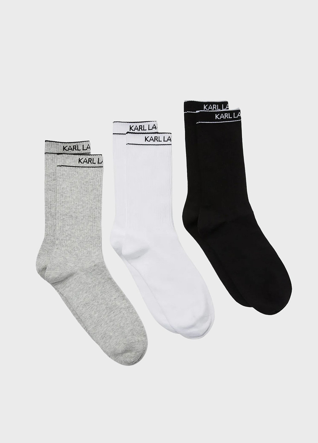 Комбинированные носки (3 пары) Karl Lagerfeld логотипы (347590034)