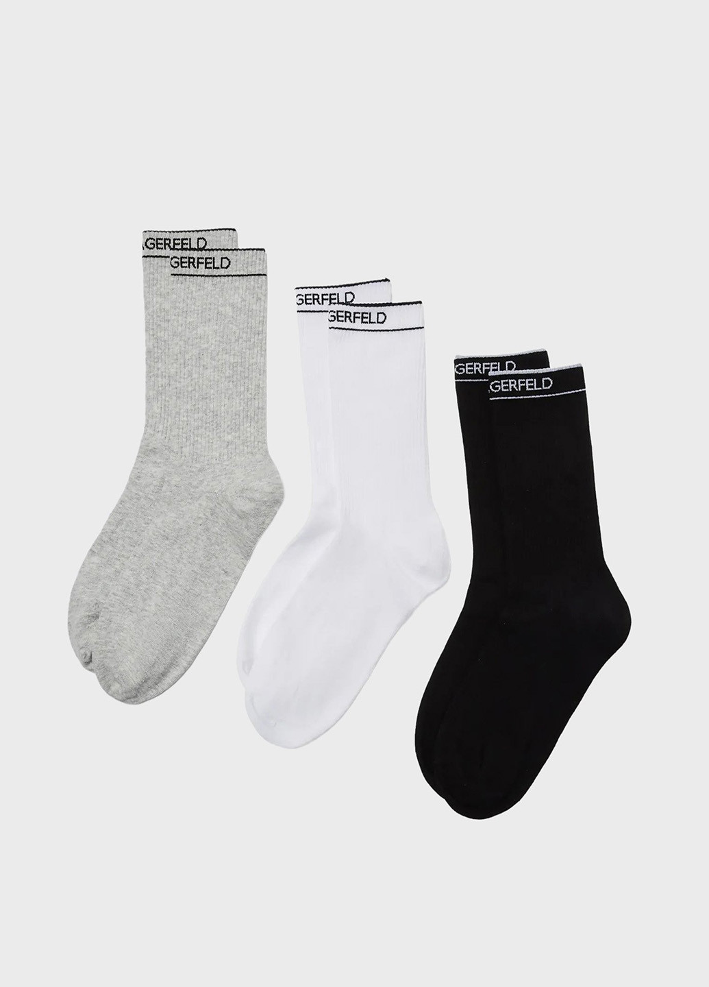 Комбинированные носки (3 пары) Karl Lagerfeld логотипы (347590034)