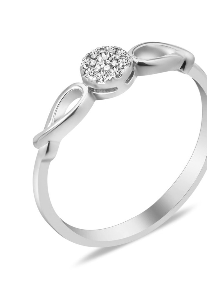 Серебряное кольцо с бриллиантами Golden Silver (251241125)