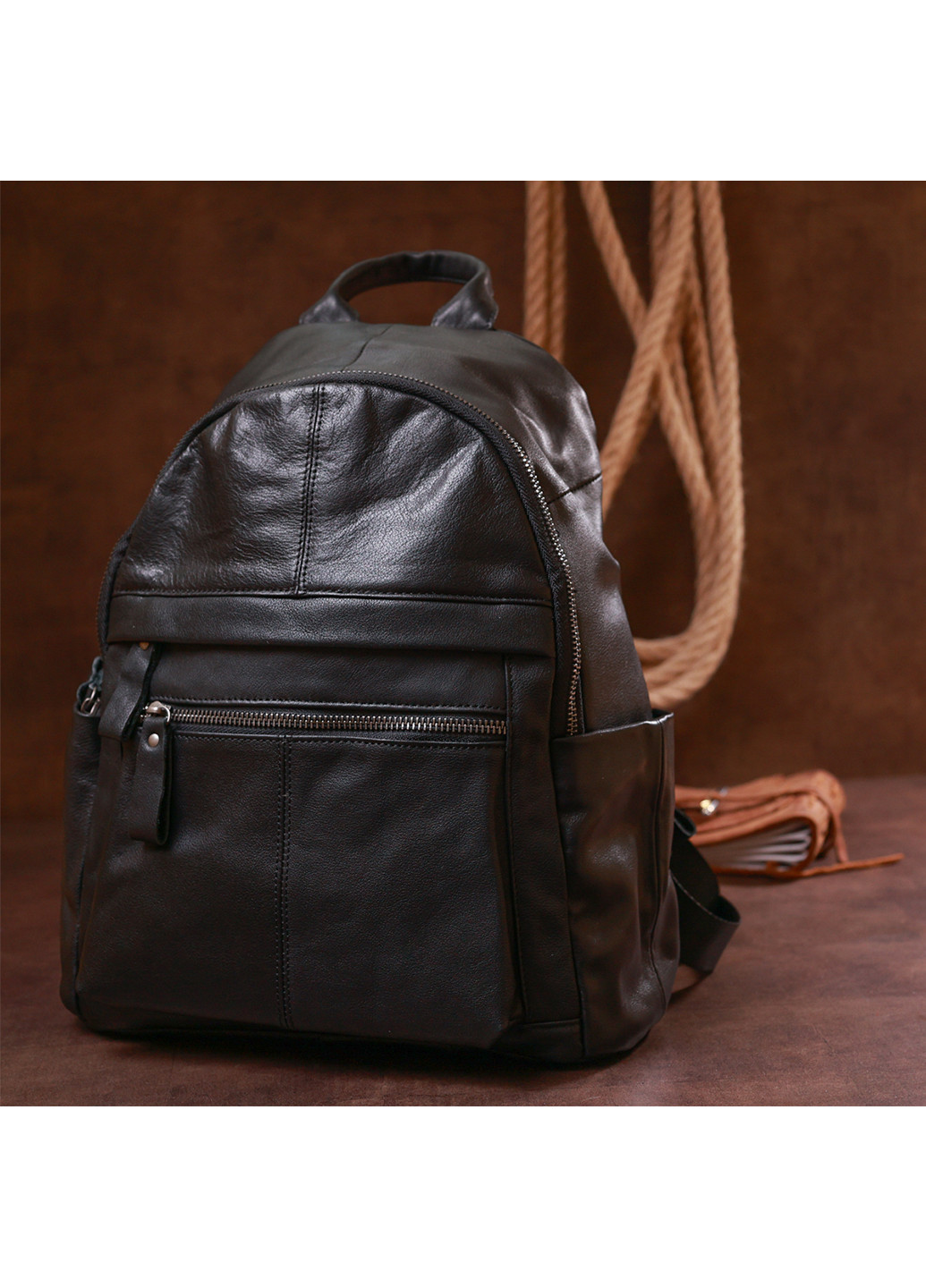 Жіночий шкіряний рюкзак 25х32х12 см Vintage (253490491)