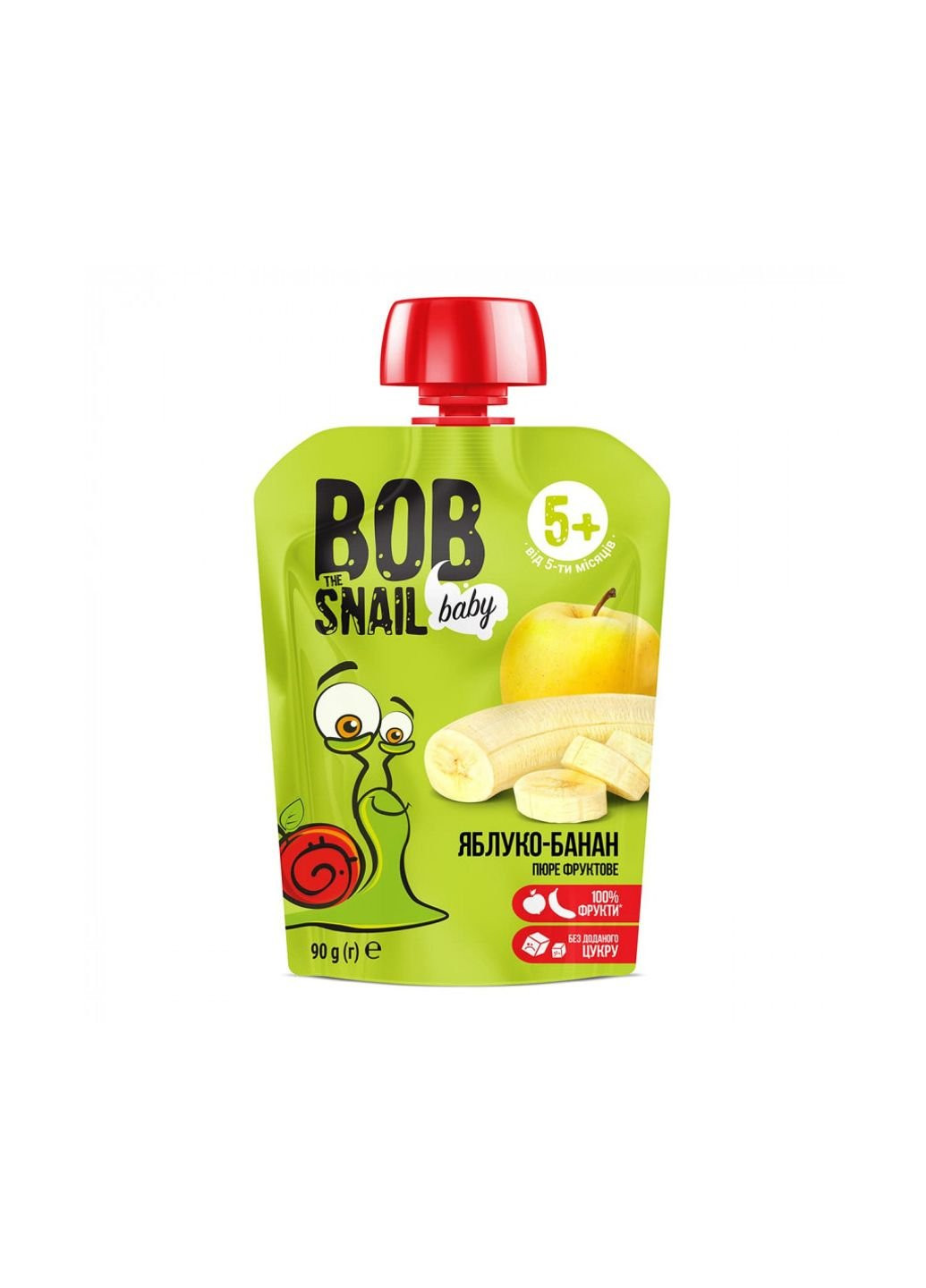 Детское пюре Улитка Боб Яблоко-банан 90 г (1740782) Bob Snail (254084509)