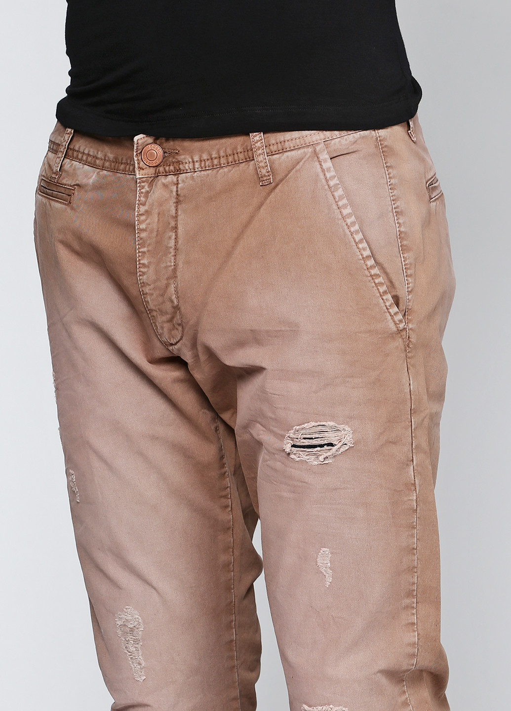 Коричневые кэжуал демисезонные со средней талией брюки Antony Morato