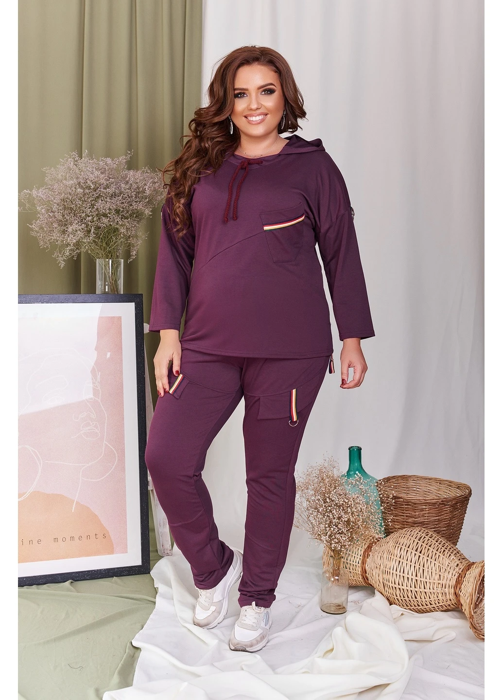 Спортивный костюм 188-1 64 Бордовый N.N.C.Fashion (223458350)