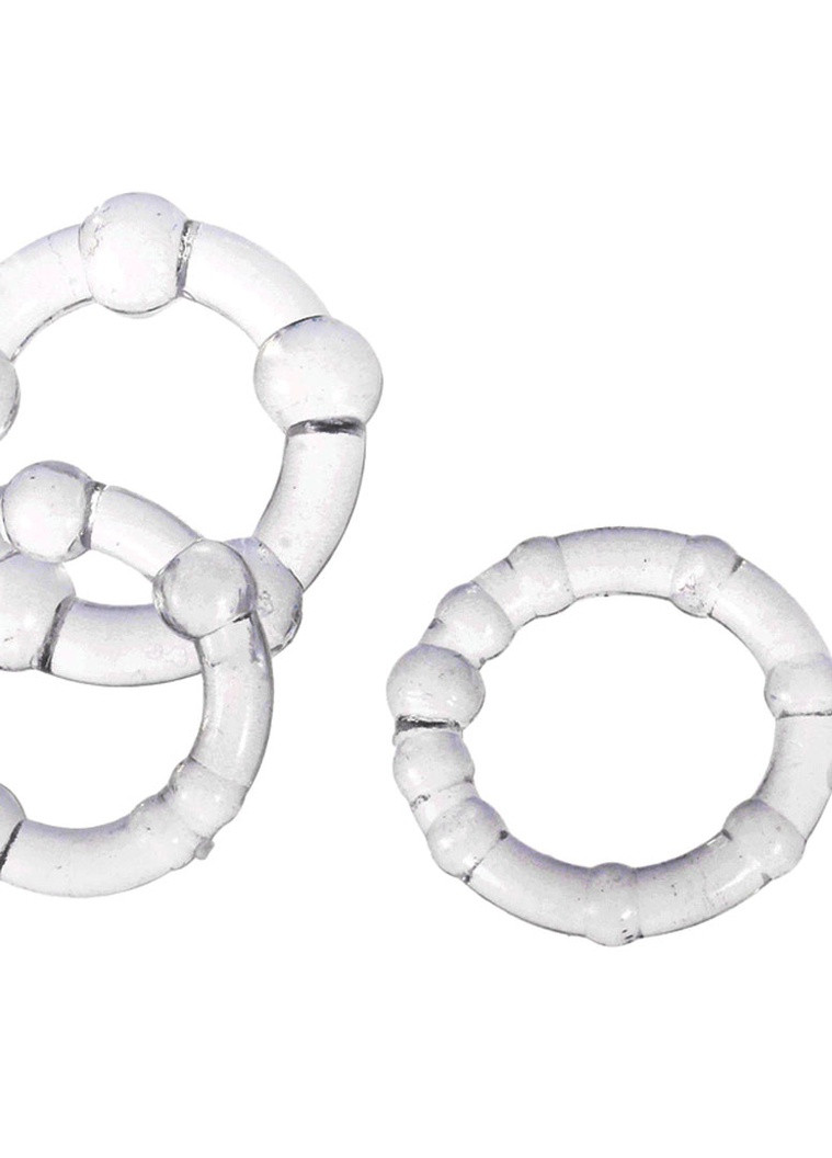 Набор эрекционных колец (3 шт.) Langsha белое резина
