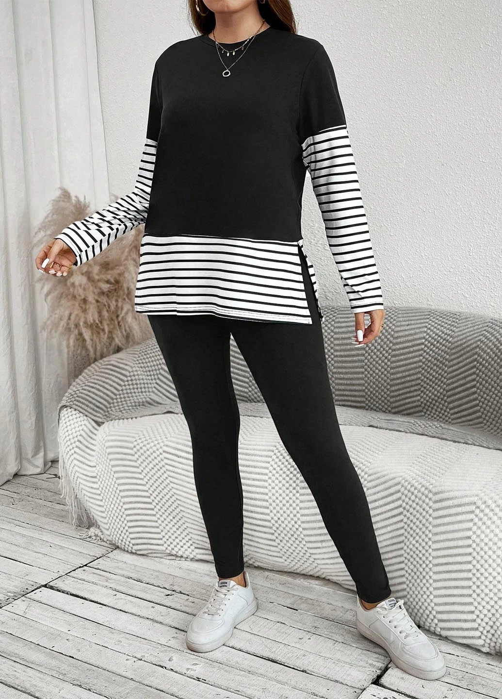 Костюм (лонгслив, брюки) SHEIN (344465941)