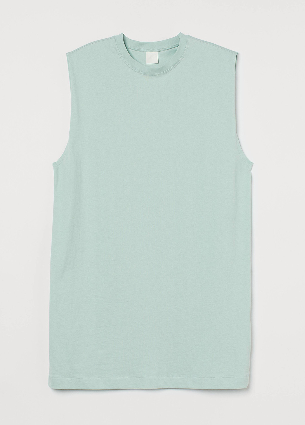 Мятное откровенный платье платье-майка H&M однотонное