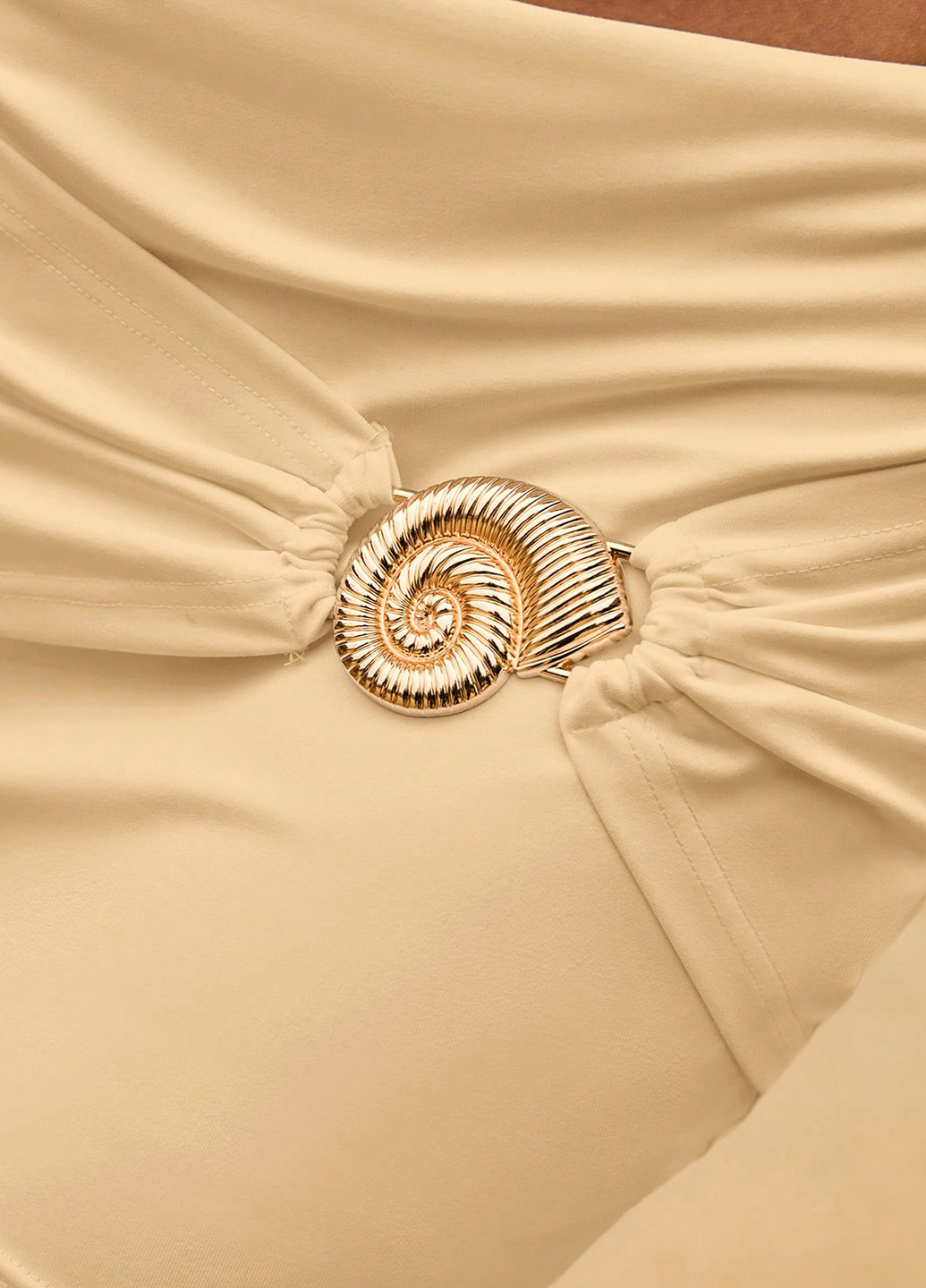 Кремовая кэжуал однотонная юбка SHEIN карандаш