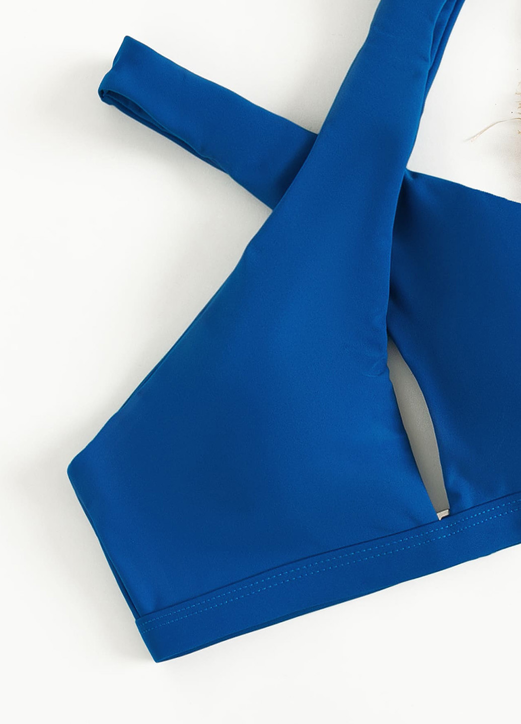 Синий летний купальник (лиф, трусики) халтер, раздельный SHEIN