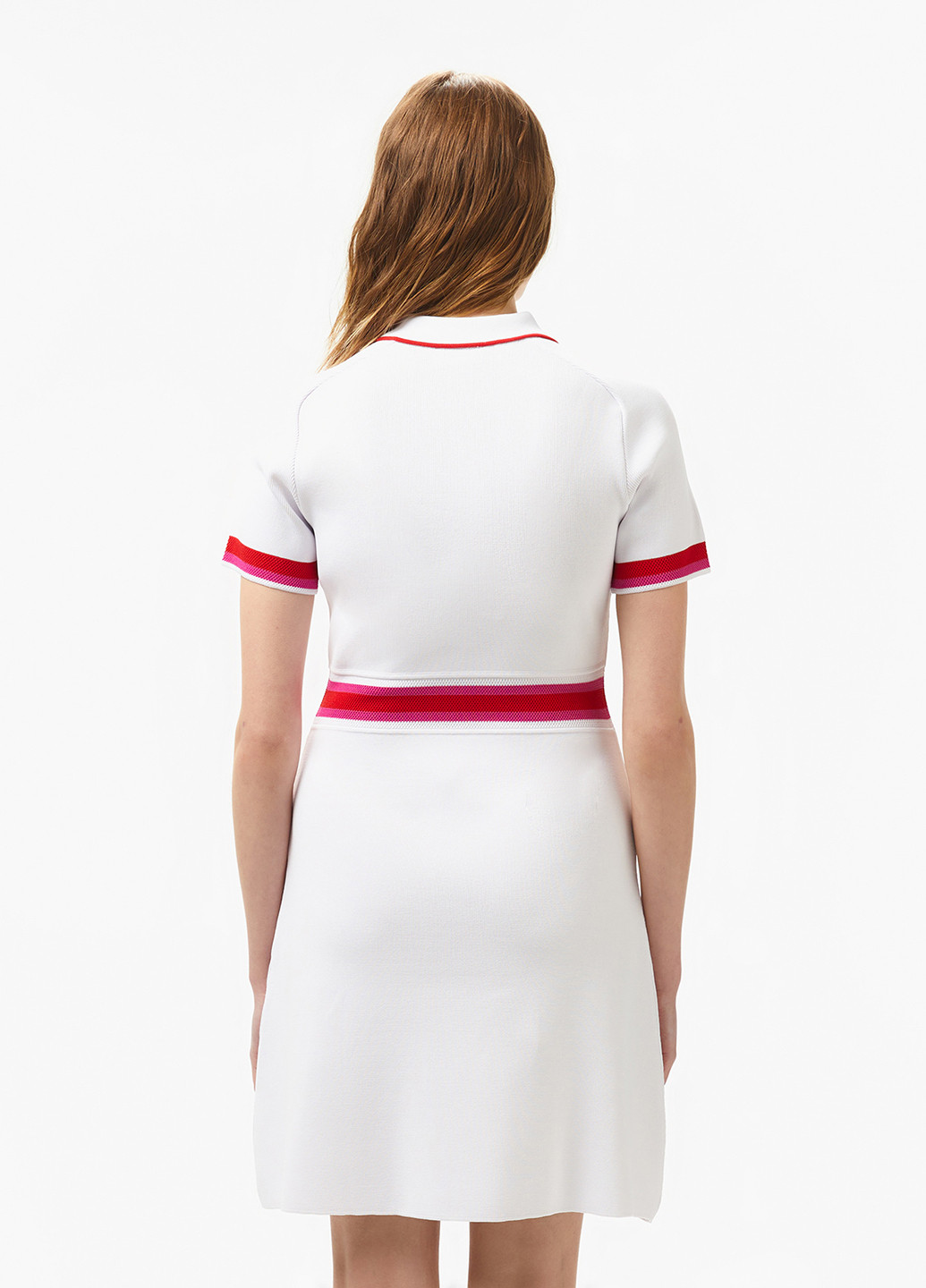 Білий кежуал сукня поло Lacoste однотонна