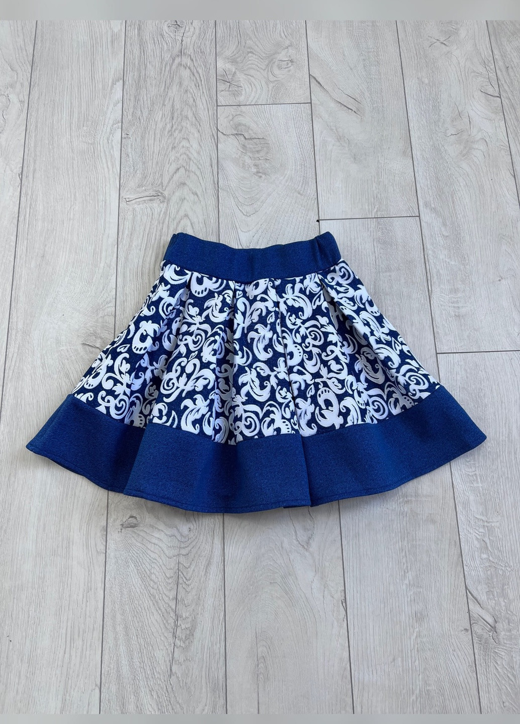 Синяя кэжуал цветочной расцветки юбка Let's Shop