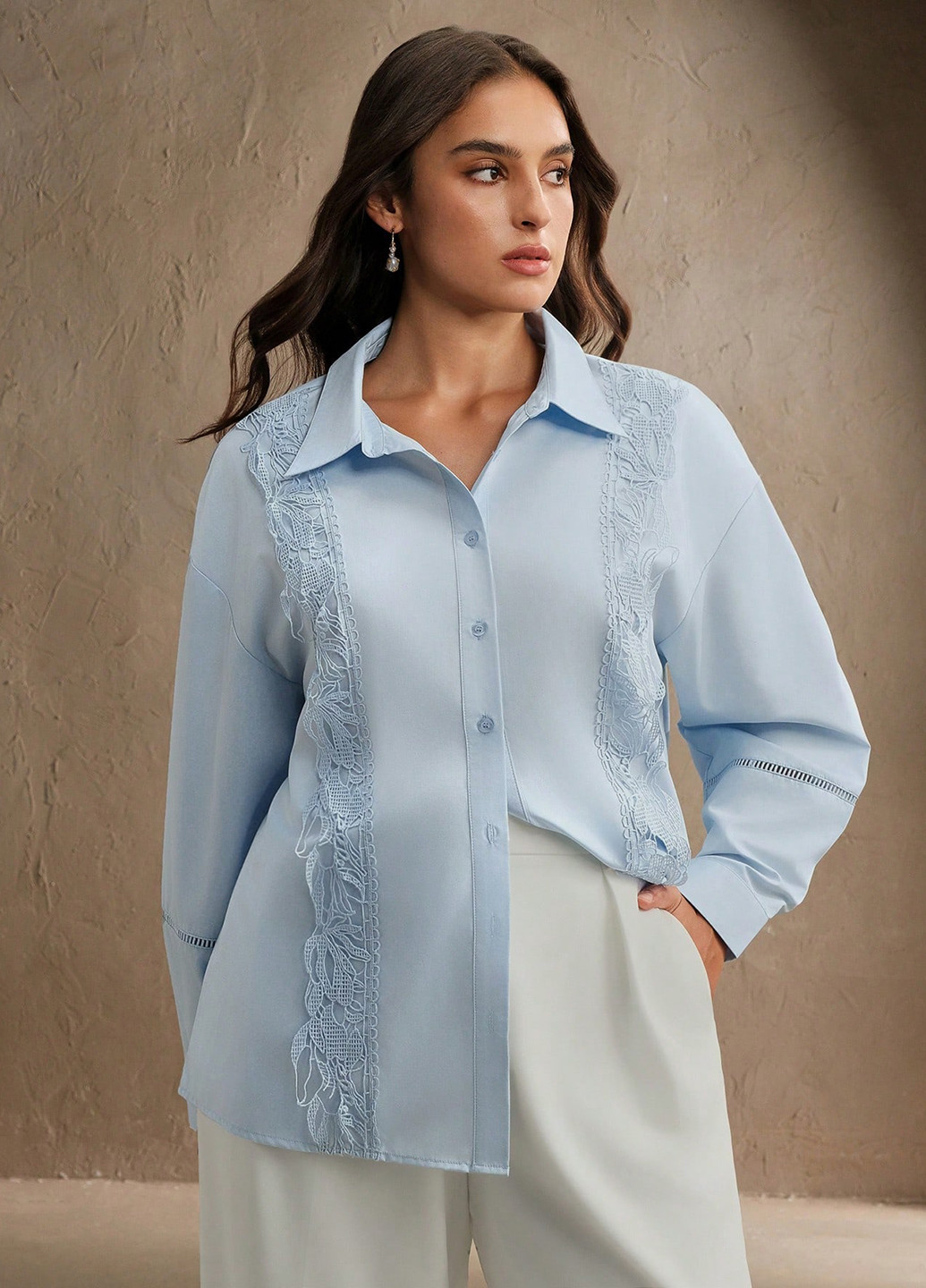 Голубая блуза SHEIN