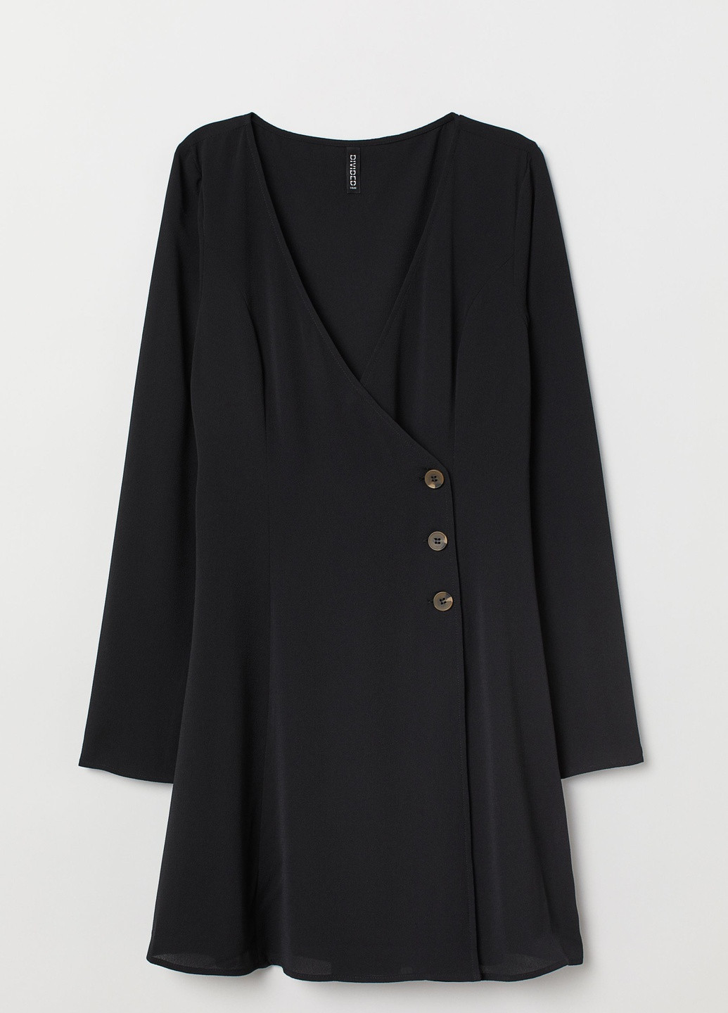 Черное кэжуал платье H&M однотонное