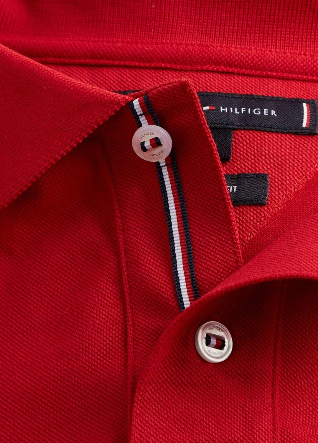 Красная футболка-поло для мужчин Tommy Hilfiger с логотипом