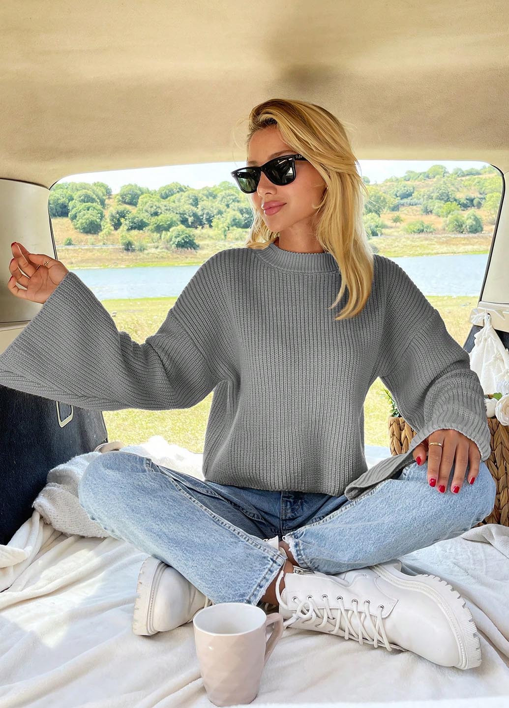 Сірий демісезонний джемпер джемпер SHEIN