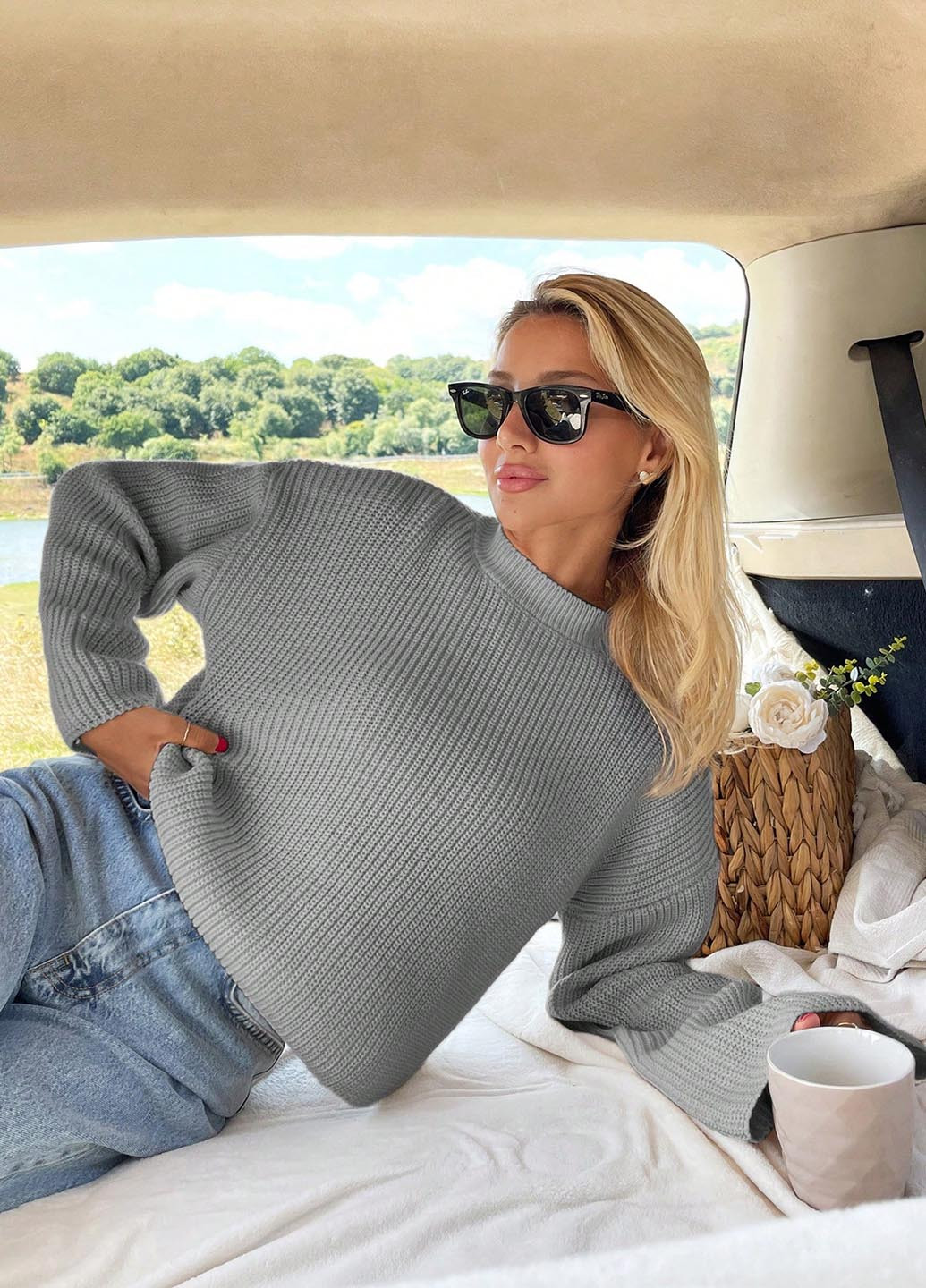 Сірий демісезонний джемпер джемпер SHEIN