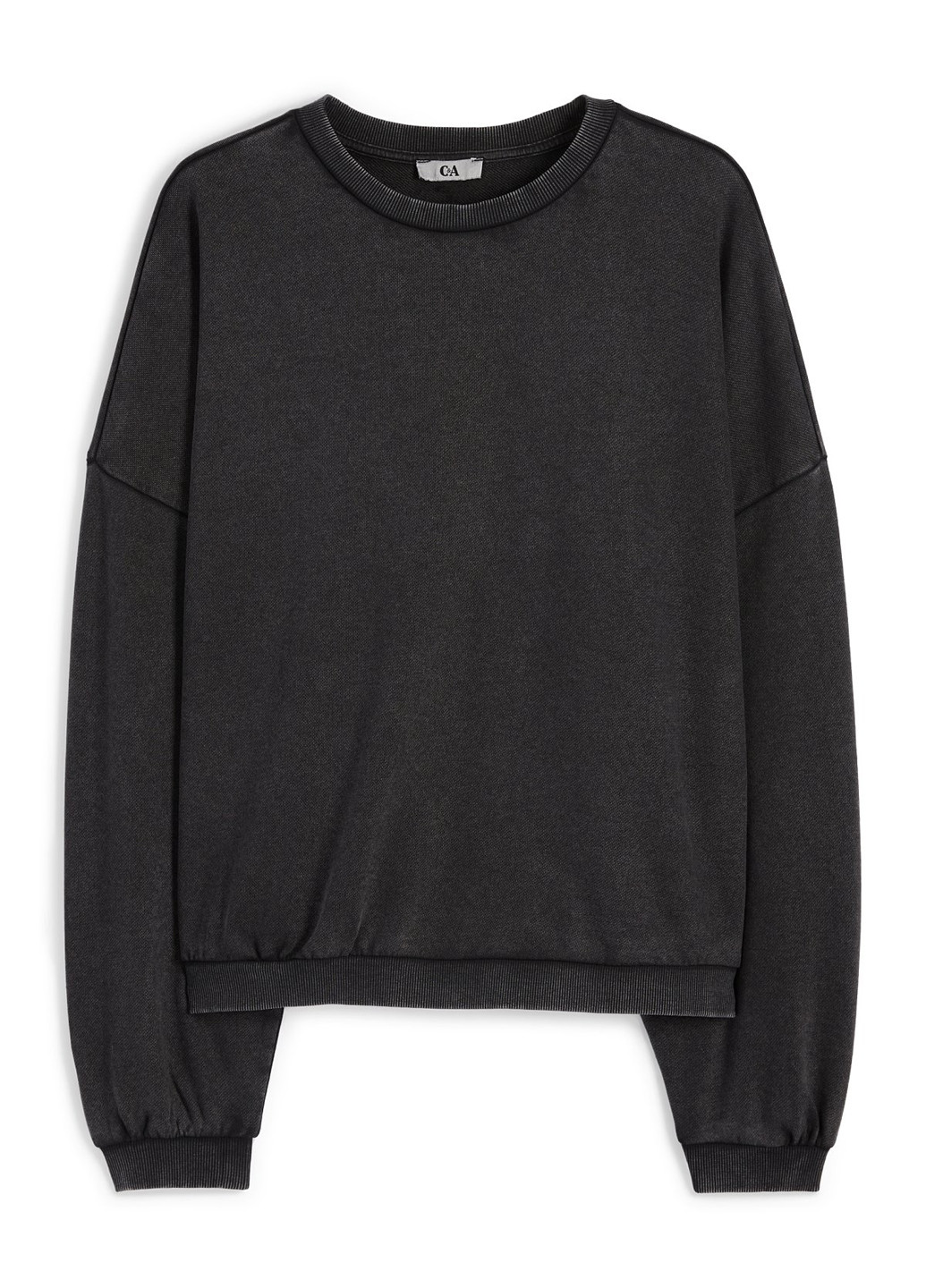 Темно-сірий світшот C&A однотонний без декору (353322340)