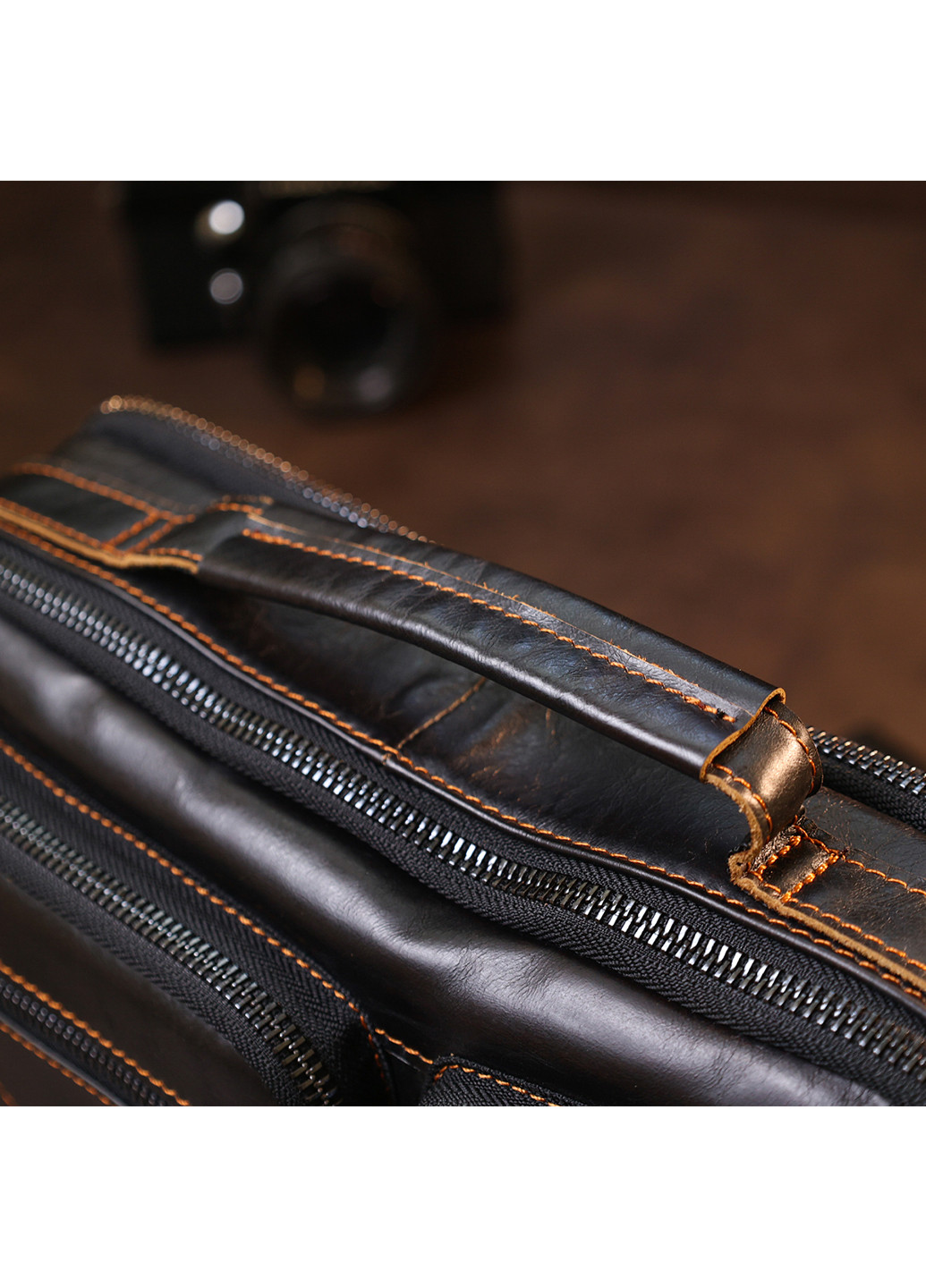 Чоловіча шкіряна сумка 29х21х8 см Vintage (253490856)