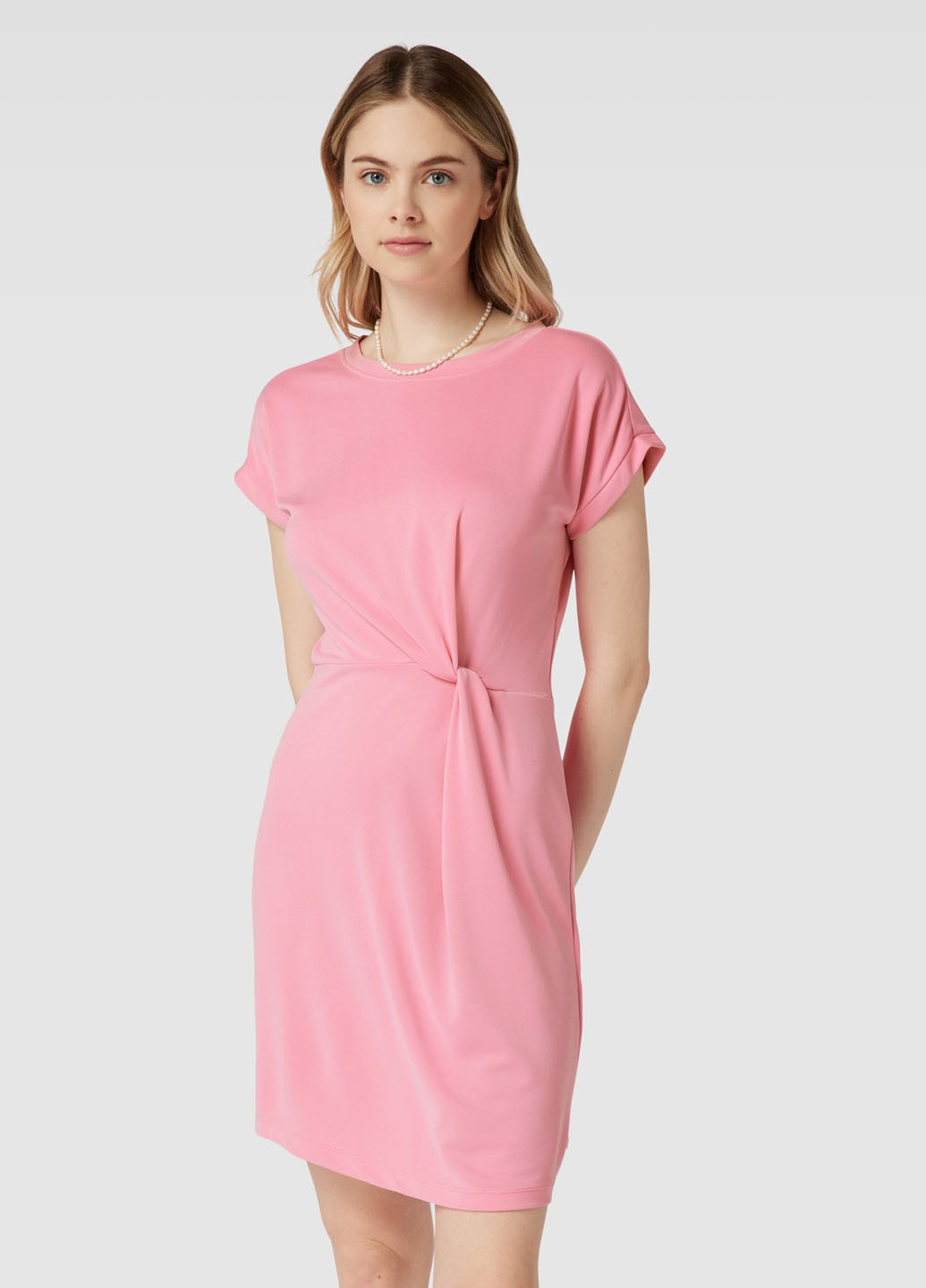 Рожева кежуал сукня Tom Tailor однотонна