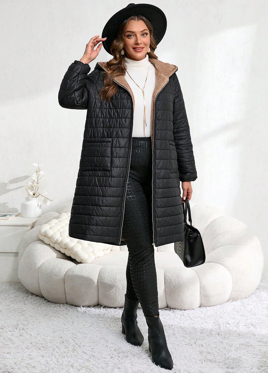 Черная демисезонная куртка SHEIN