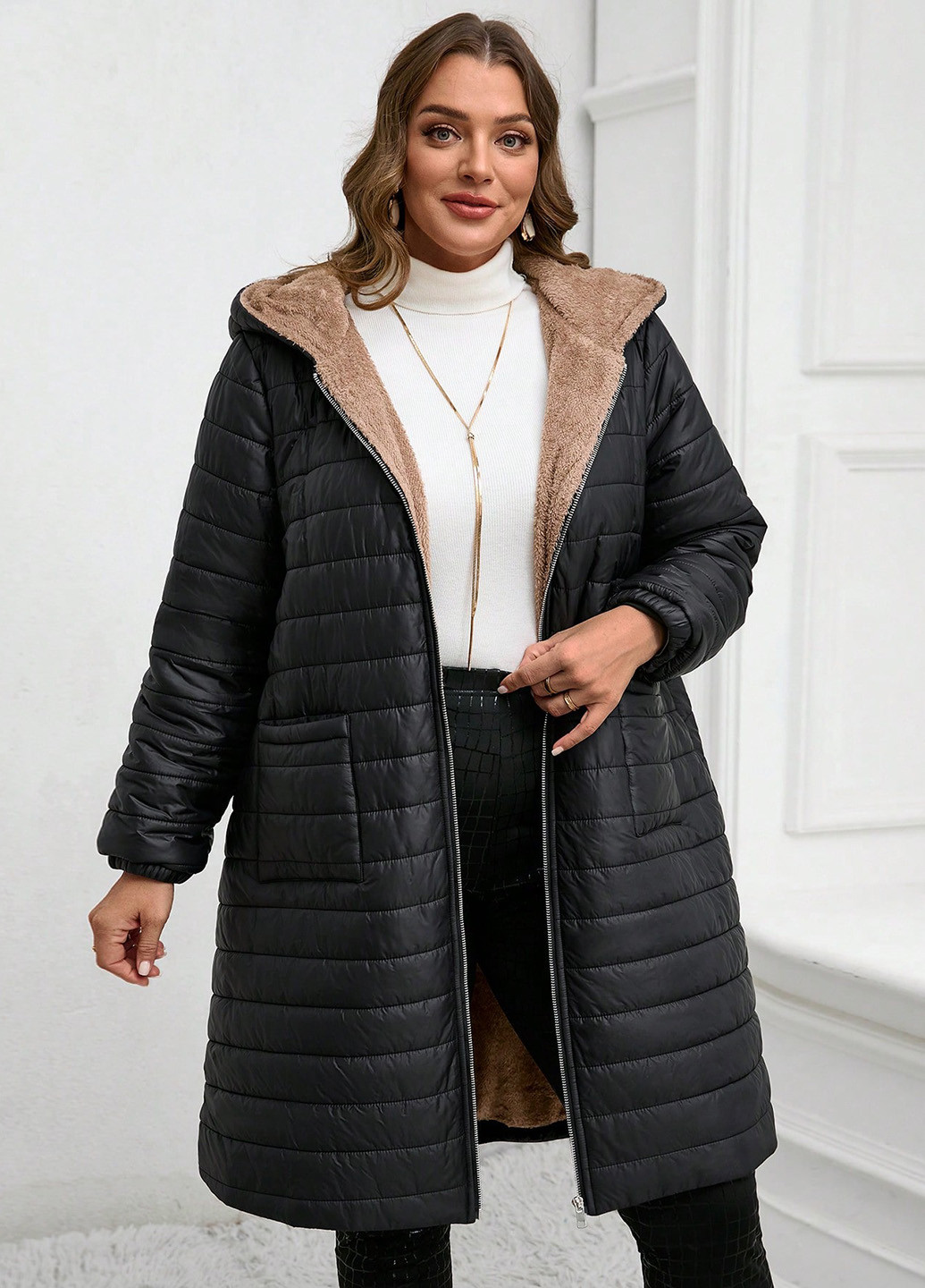 Черная демисезонная куртка SHEIN