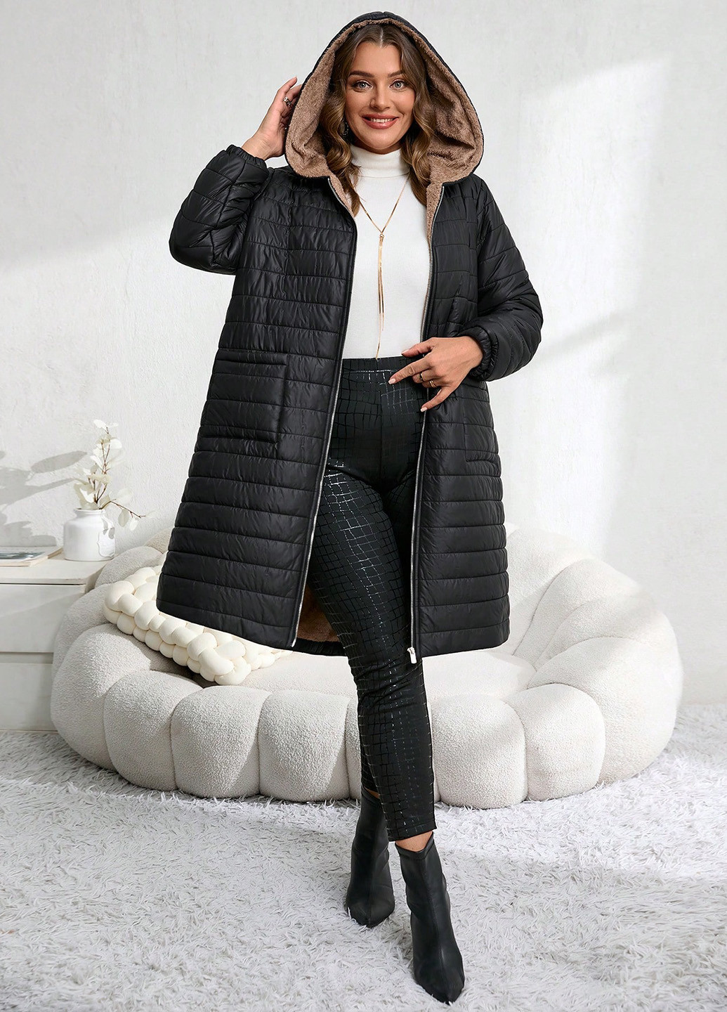 Черная демисезонная куртка SHEIN