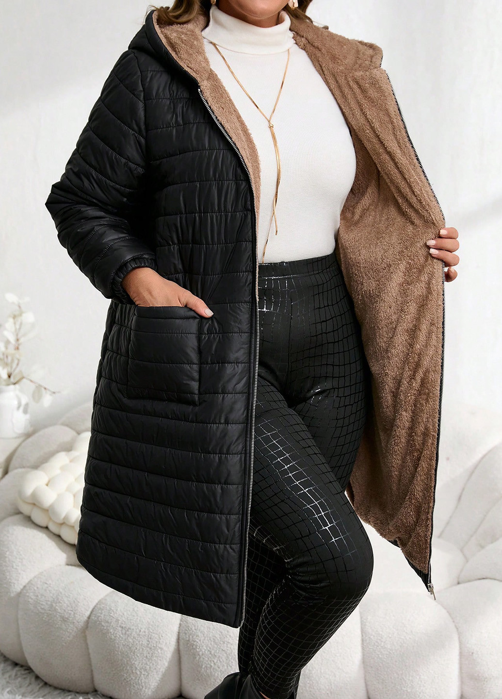 Черная демисезонная куртка SHEIN