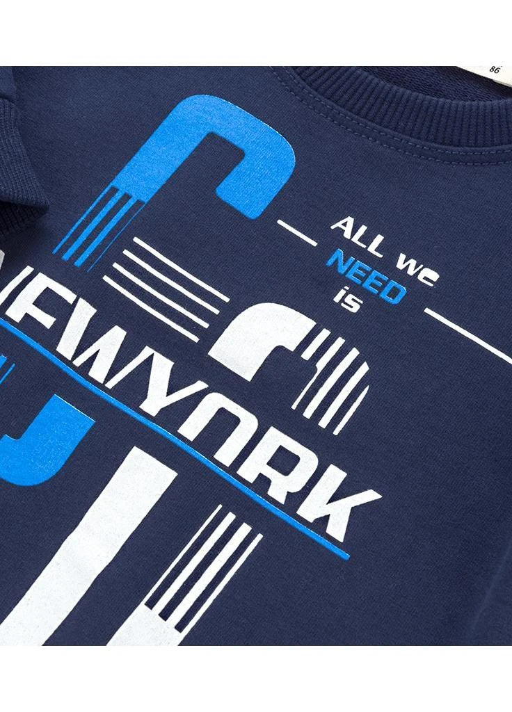 Синий демисезонный костюм десткий "new york" (11495-86b-blue) Breeze