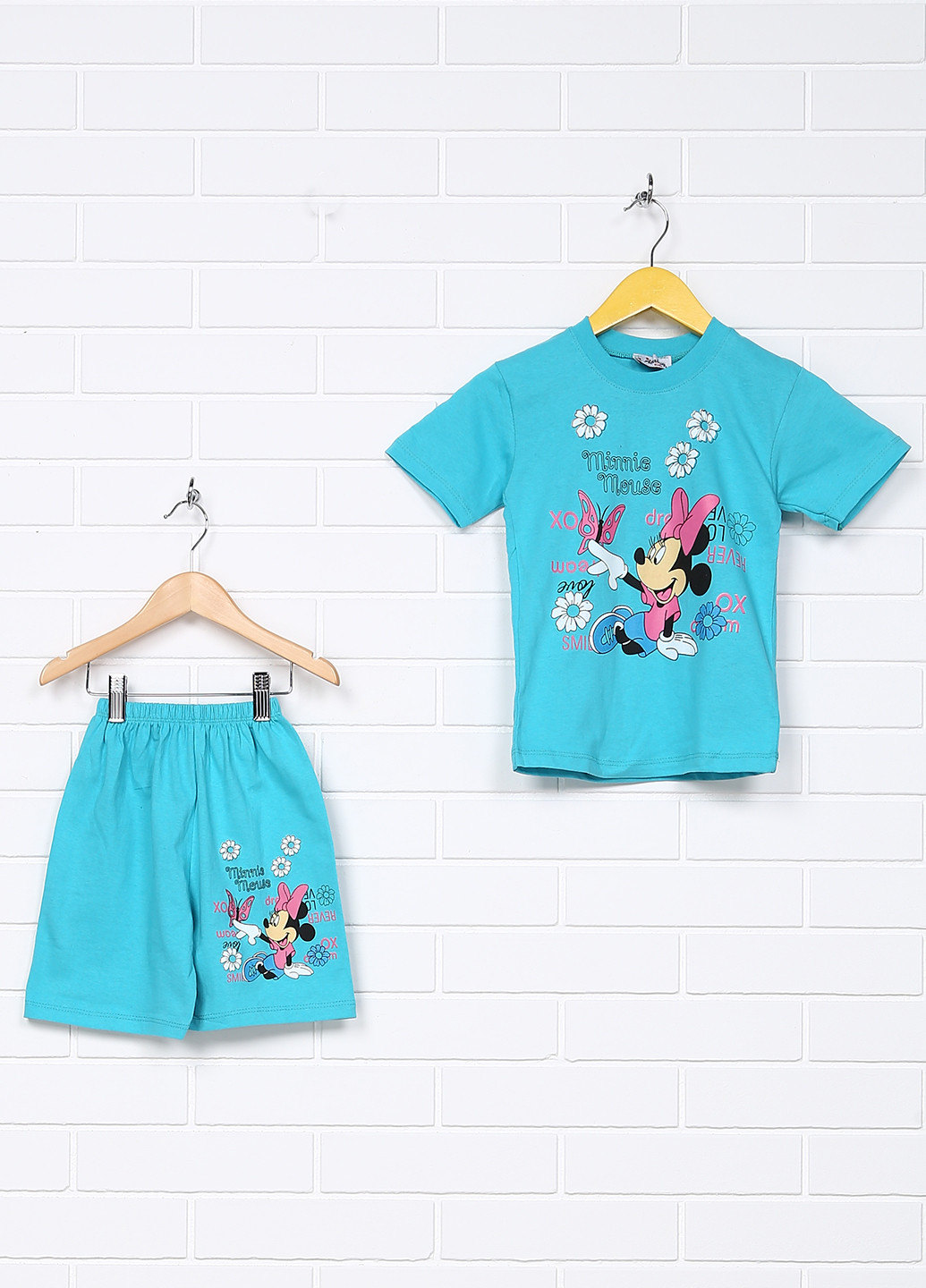 Голубой летний комплект (футболка, шорты) Atabay