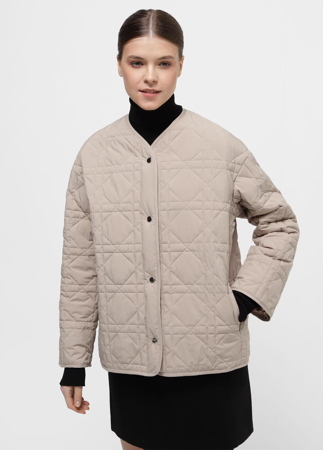 Бежевая демисезонная куртка куртка-лайнер Braska