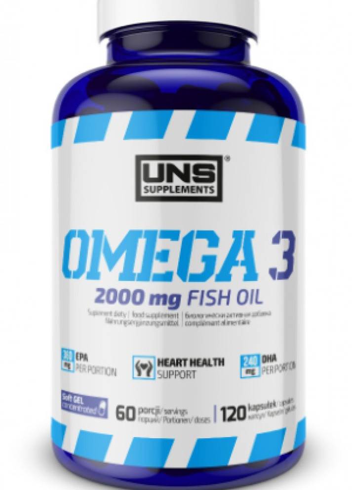 Жирні кислоти Омега 3 Omega 3 120caps Uns (232327103)